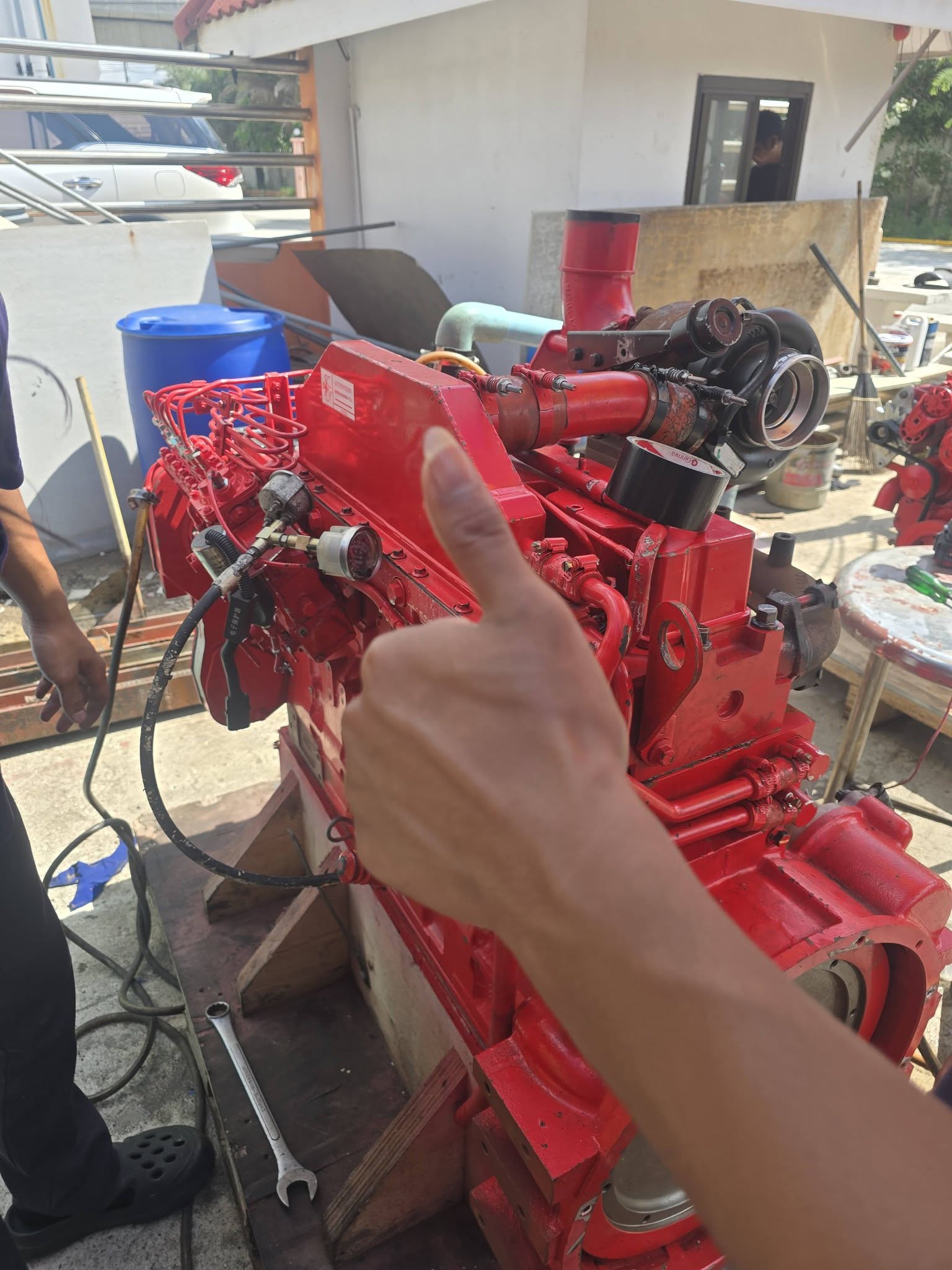 งานประกอบเครื่องยนต์ Cummins และทำการทดสอบ Test Run